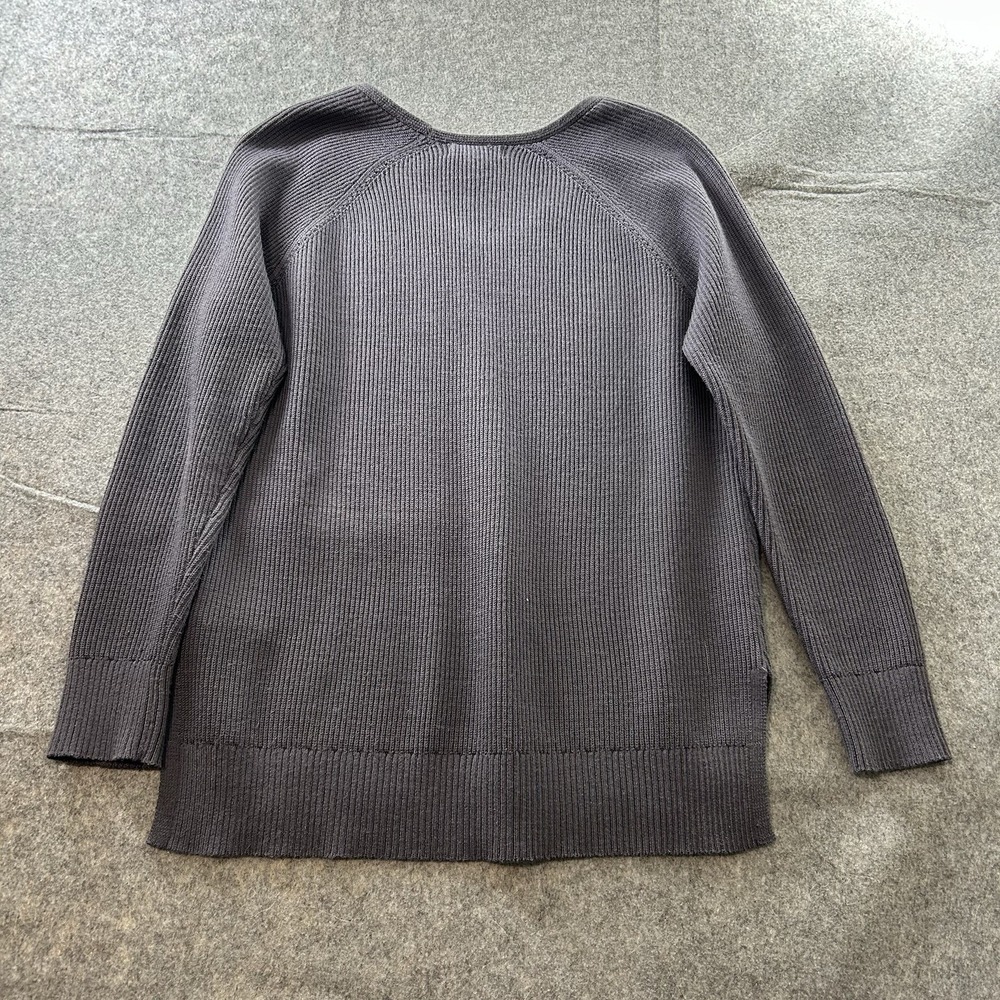 ATHLETA Sweater Small Hanover Merino Wool Blend V-Neck Knit Purple Winter - Picture 6 of 8